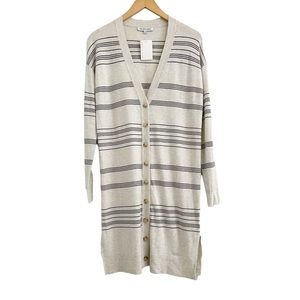 Heartloom Cardigan Sweater Zoe Striped Long Line NWT Size Small